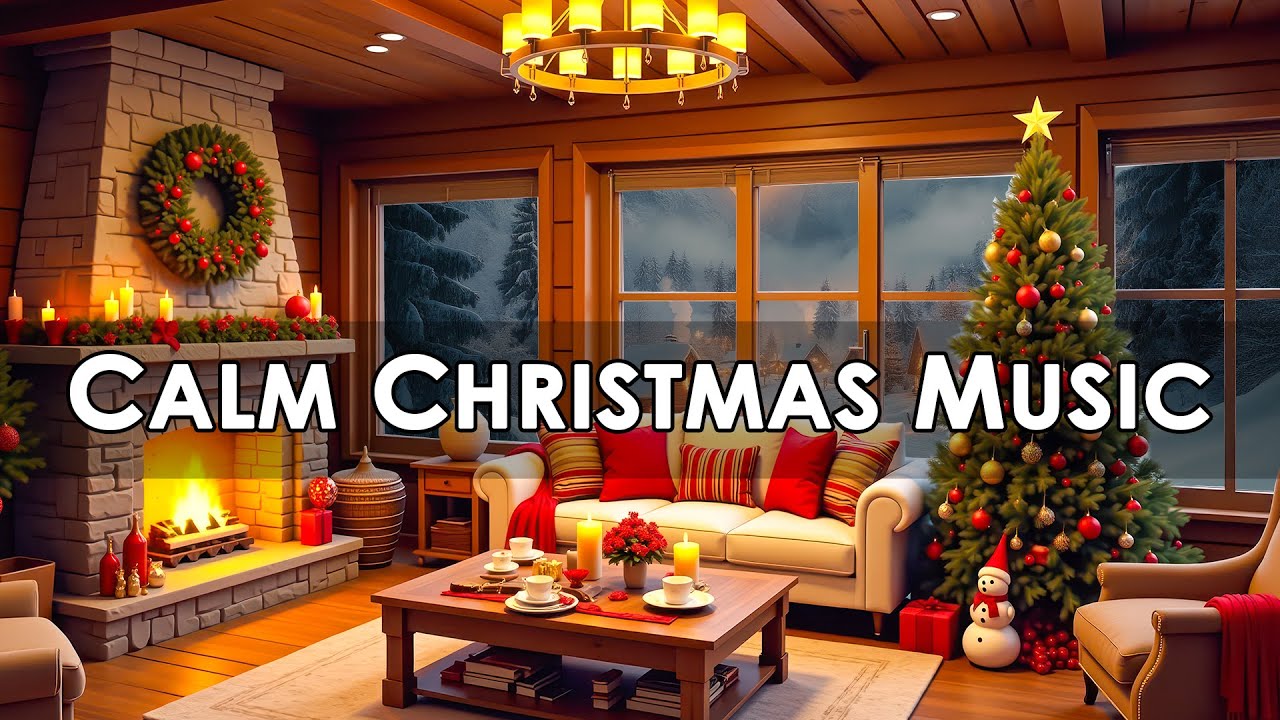 Smooth Christmas Coffee Music - Christmas Jazz Coffee Shop Oudoor Ambience - Christmas Snowfall
