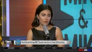 Molly Qerim In Short Leather Dress