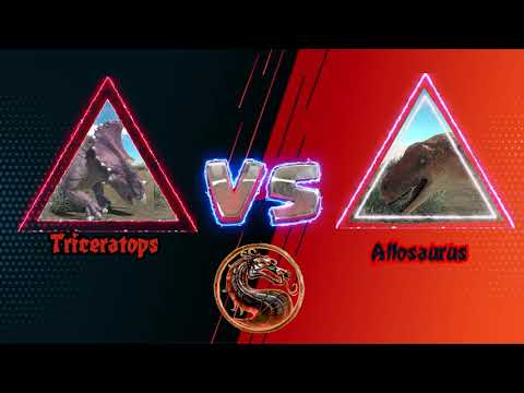 Allosaurus VS Triceratops #Battle of the dinosaurs#part 9 🦖 #Animal Revolt Battle Simulator