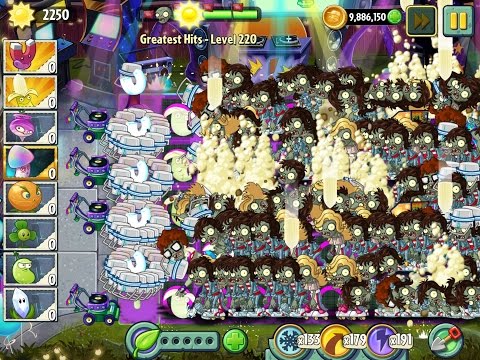 Plants vs Zombies 2 Greatest Hits Epic Hack - Level 220 - Bucket Throwing Game