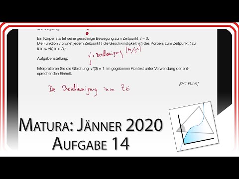Matura 2020 Jänner: Aufgabe 14 - Bewegung | Mathe EasyGoing