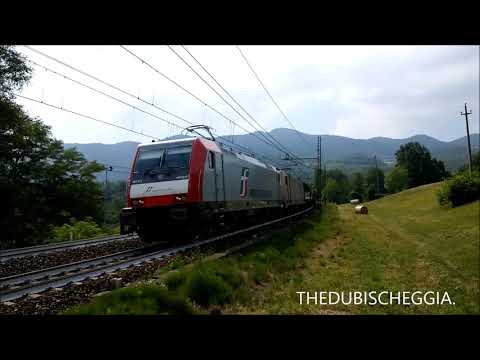 E.483 CON MERCI + E.402B  CON INTERCYTI IN TRANSITO A RIGOROSO (AL) SAB. 15 - 7 - 2017