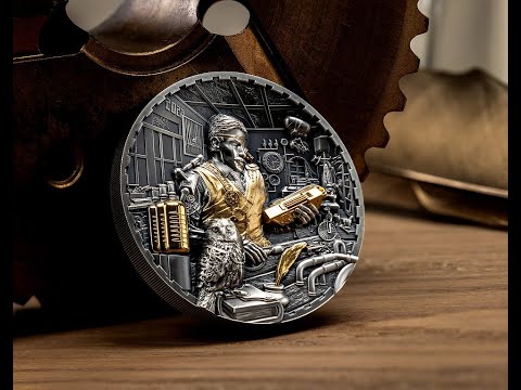 30448 SCIENCE LAB Steampunk 3 Oz Silver Coin 20$ Cook Islands 2023