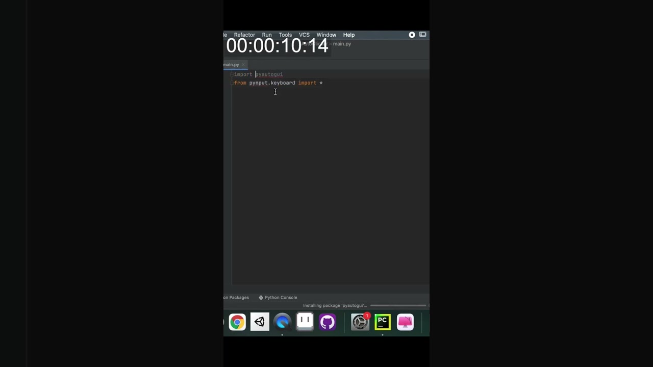 Python Autoclicker in 30 seconds #python #programming #tutorial