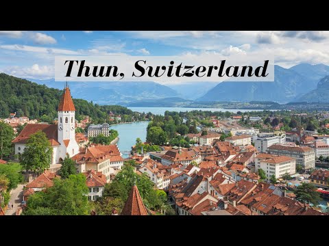 Thun, Switzerland Tour by drone [4k]