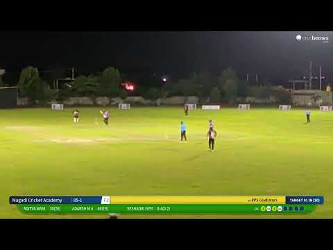 Magadi Cricket Academy vs PPS Gladiators Live Cricket Match | Trinity T-20 League  Live - Altiore S