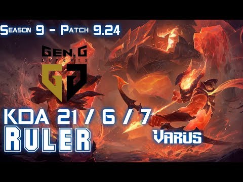 Gen Ruler VARUS vs MISS FORTUNE ADC - Patch 9.24 KR Ranked