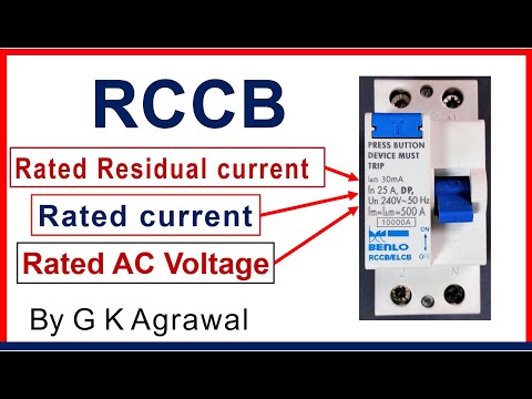 RCCB breaker nameplate rating plate | data printed on the RCCB Video