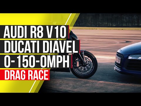Audi R8 V10 Plus vs Ducati Diavel: 0-150-0mph - autocar.co.uk