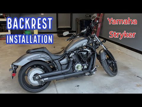 How to Install Backrest/Sissy Bar on a Yamaha Stryker Motorcycle - DIY