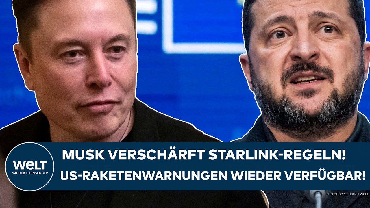 UKRAINE-KRIEG: Starlink-Streit zwischen Musk und Selenskyj eskaliert! Tesla-Chef verschärft Regeln!