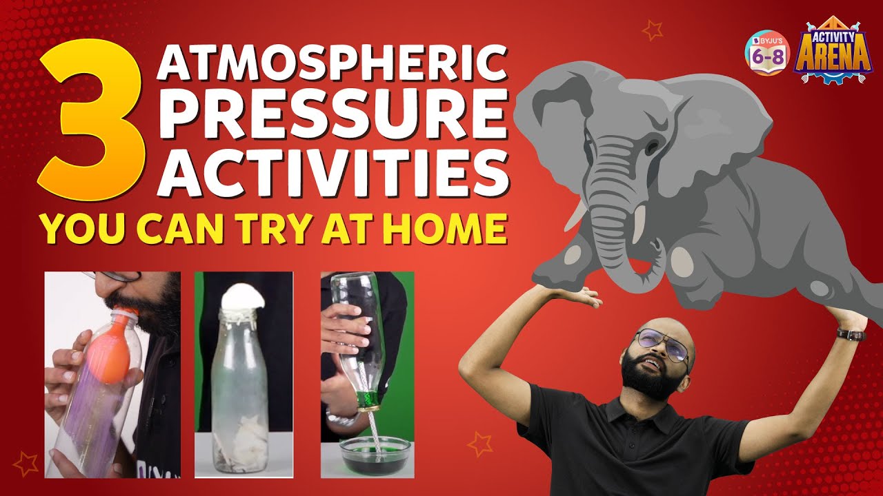 3 Atmospheric Pressure Activities You Can Try At Home | Force and Pressure | Class 8