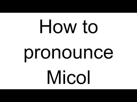 How to Pronounce Micol (Albanian)