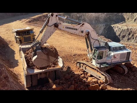 Liebherr 984 Excavator Loading Caterpillar 777 Dumpers - Sotiriadis/Labrianidis Mining Works
