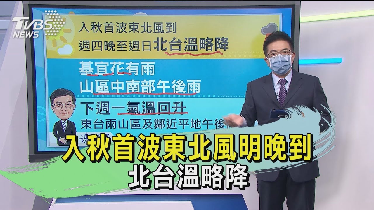 入秋首波東北風明晚到 北台溫略降