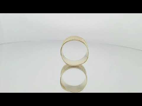 A video of 14k Gold Wide Yellow Ring