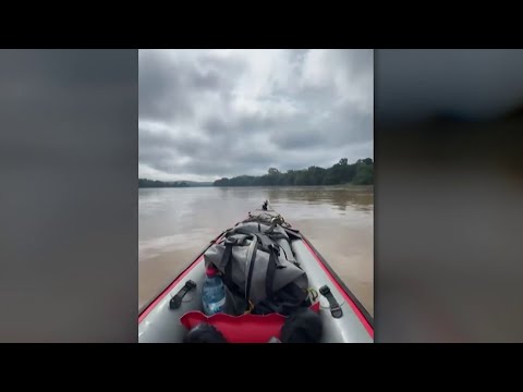 Millions tune in on TikTok ahead of man's extreme kayak journey