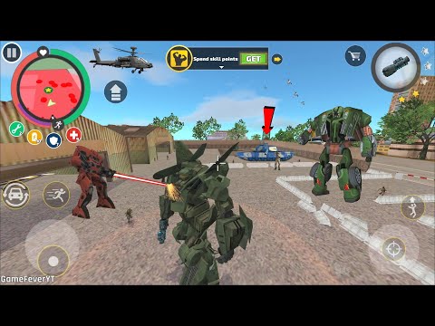 Rope Hero: Vice Town (Huge Transformer Airplane Fight Russian Army) Atom Laser - Android Gameplay HD