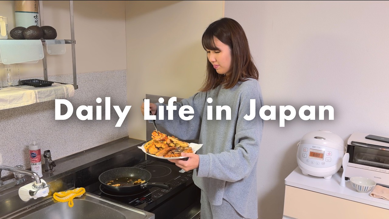 Making Vegetable Tempura & Refreshing My Room 🇯🇵 Two Quiet Days Welcoming Spring | Japan Vlog