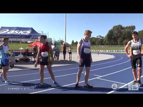 U13 Boys 200m Hurdles - Heat 2 - Asics Australian Little Athletics Championships