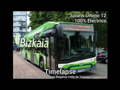 Bizkaibus - Timelapse Línea A3141 Gurutzeta/Cruces-Bagatza-Valle de Trapaga-Trapagaran