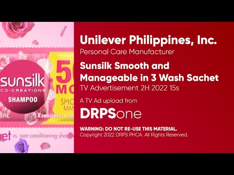 Sunsilk Smooth and Manageable in Three Wash Sachet TV Ad 2H 2022 15s (Philippines)