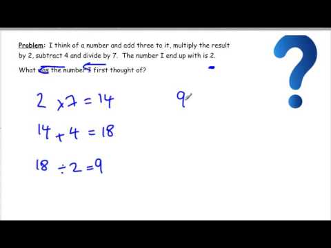 Maths Problem Solving Strategies - Working Backwards