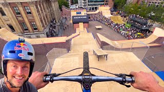 RIDING THIS INSANE RED BULL SLOPESTYLE COURSE!!