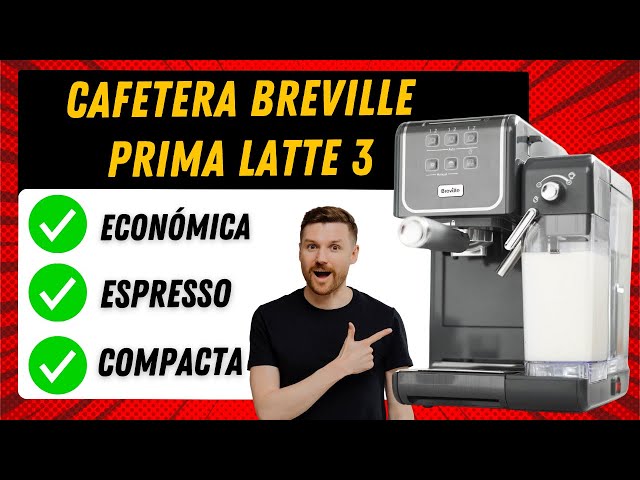 Vídeo relacionado con Breville Prima Latte Cafetera Espresso de Un Solo Toque | Espumador de Leche Automático | Máquina de Café para Capuchinos, Lattes y Más | Bomba Italiana de 15 Bares | Negro | VCF183X