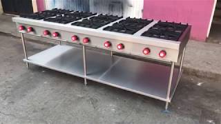 Parrilla industrial 10 quemadores