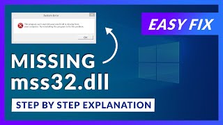 mss32.dll Missing Error | How to Fix | 2 Fixes | 2021