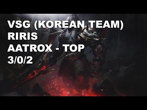VSG (Korean Team) Riris Top Aatrox vs Zed - KR Grandmaster Patch 10.9