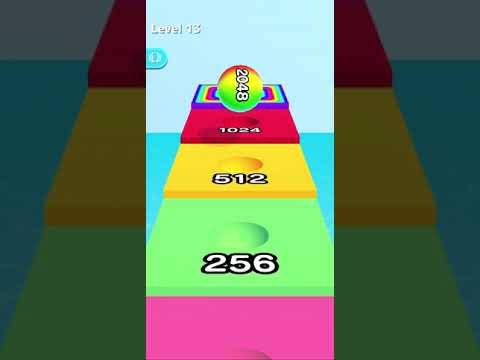 Ball Run 2048 Gameplay level 13 TalhaPro Best Hyper Casual Offline Mobile Games Free Games #shorts