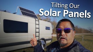 Tilting Our Solar Panels For More Power // A Frosty Winter Morning In Northern Italy