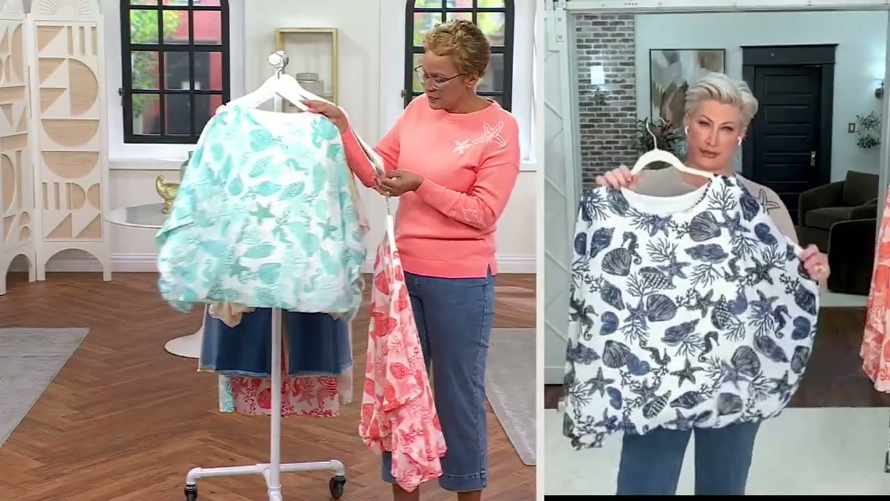 Belle Beach by Kim Gravel Cute as Shell Bubble Top on QVC