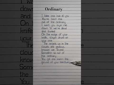 Ordinary Lyrics Song by Alex Warren #ordinary #lyrics #alexwarren