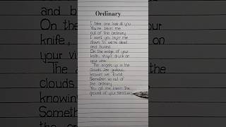 Ordinary Lyrics Song by Alex Warren #ordinary #lyrics #alexwarren