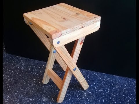 Cómo hacer una banqueta plegable de madera