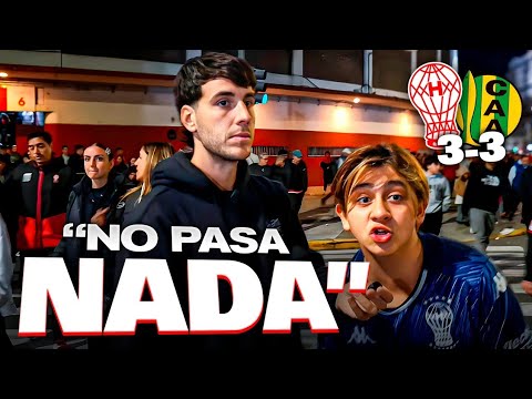 REACCIÓN CON LOS HINCHAS / HURACÁN 3-3 ALDOSIVI