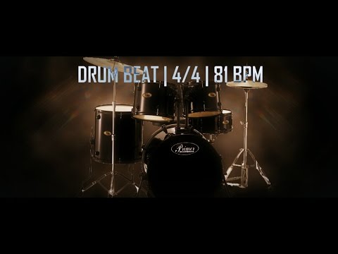 Drum beat in 4/4 at 81 BPM