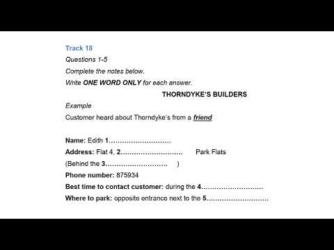 IELTS LISTENING Track 18