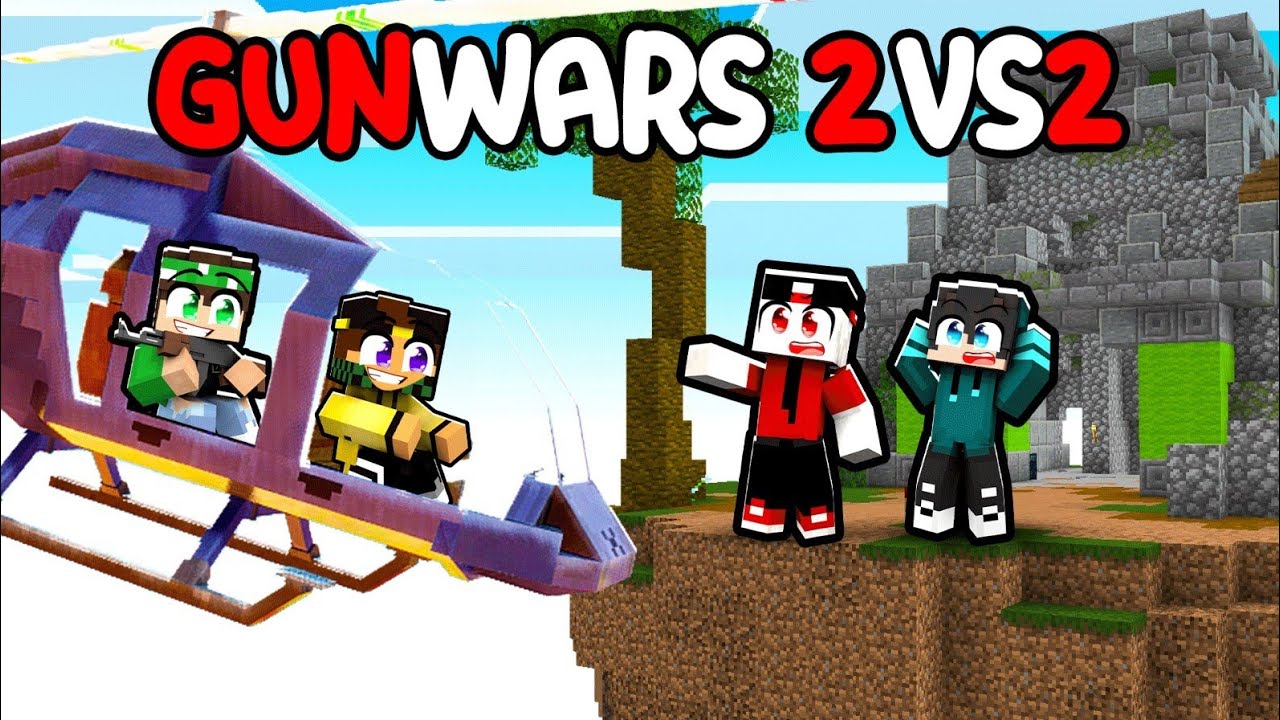 GUNWARS 2vs2 con ELICOTTERI RAZZO - MARCY e ZEYXON vs NICO e DAMIANO MINECRAFT ITA