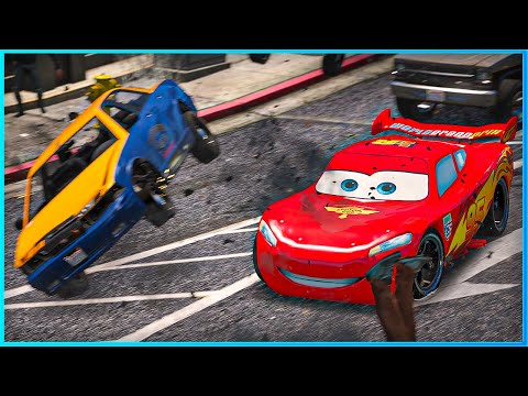 *CRAZY* Cars Lightning McQueen Crashes Ep.9 – GTA 5