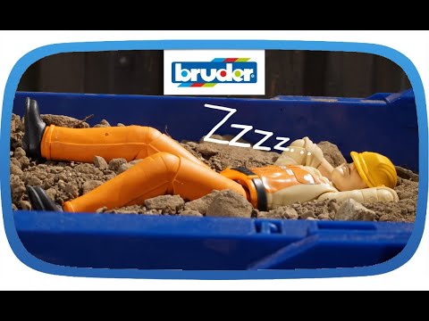 BRUDER traktorius krovėjas geltonas 10`, 02441 video