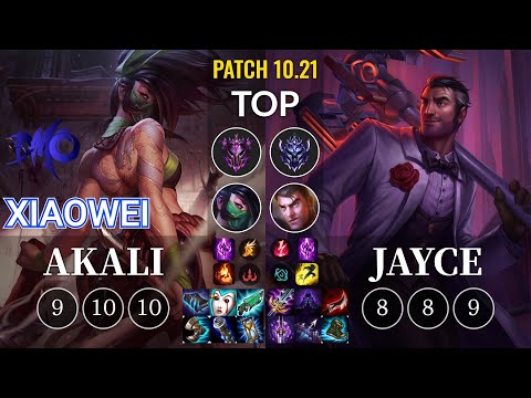 DMO Xiaowei Akali vs Jayce Top - KR Patch 10.21