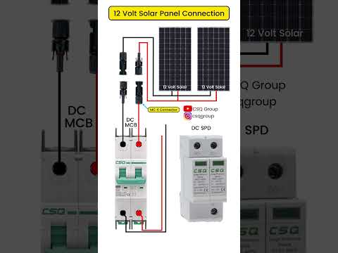 CSQ DC MCB and DC SPD connection with solar panel wiring #solar #panel #dcmcb #spd #mcb #mc4