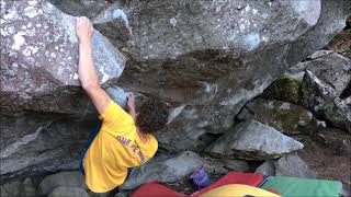 Video thumbnail of The Bomb is Explosion, 7c+/8a. Magic Wood