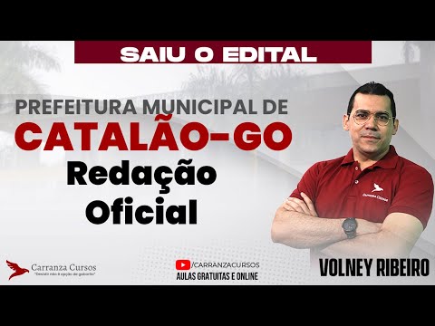 Concurso Prefeitura de Catalão-GO | Redação Oficial | Língua Portuguesa