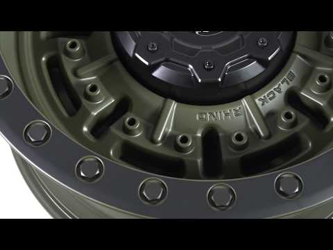 Black Rhino Truck Wheels - Abrams in OD Green