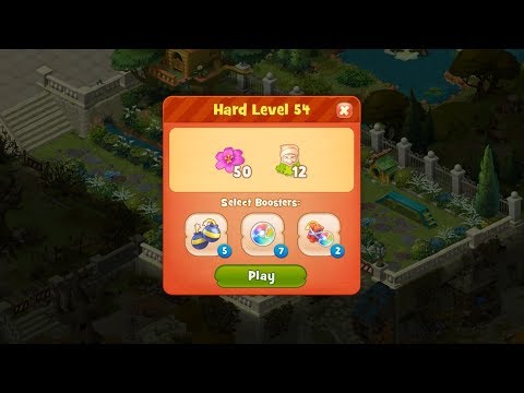 Gardenscapes Level 54 HD 1080p